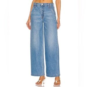 MOTHER Denim Snacks! High Rise Wide Leg Utility Puddle Jeans Women's size 27